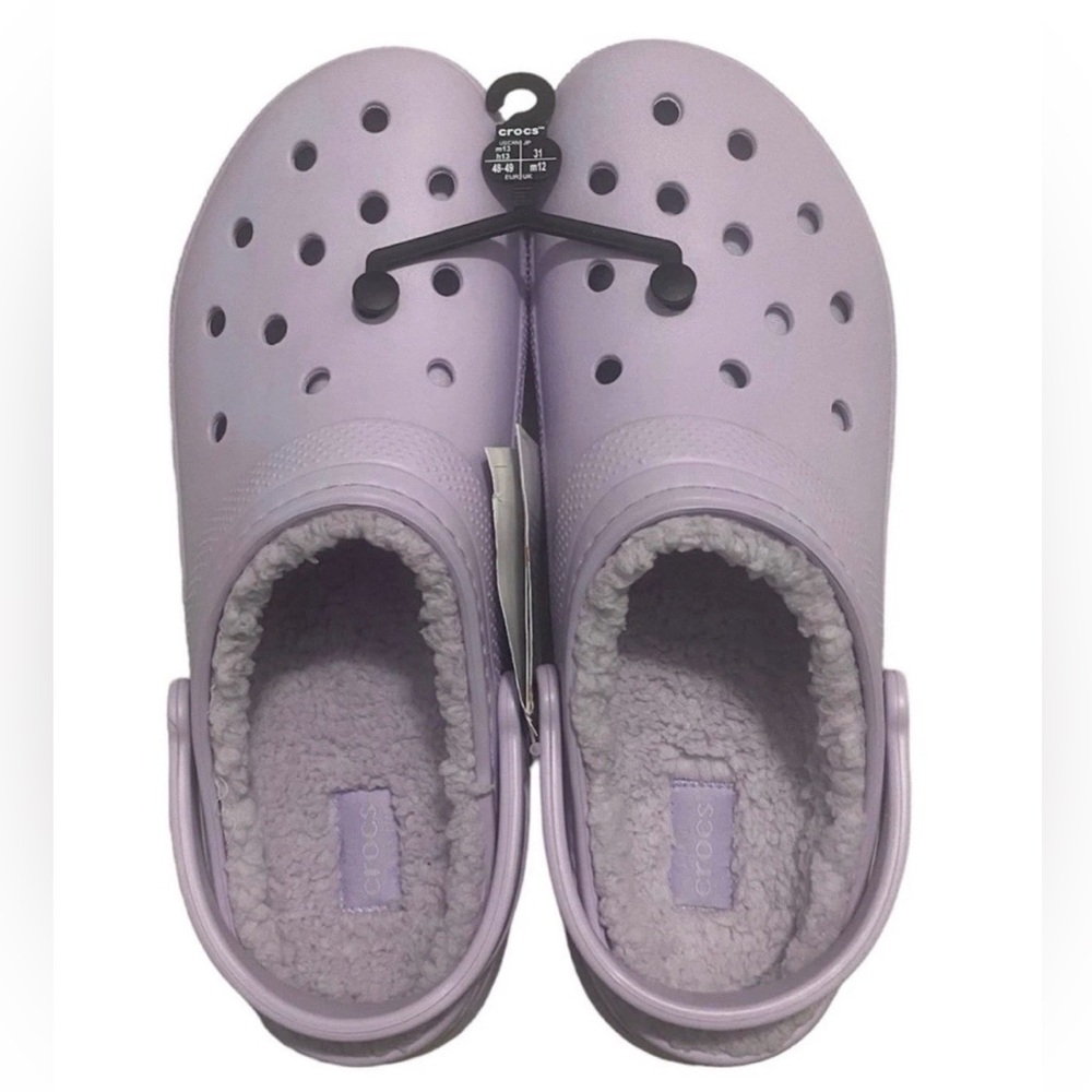 Crocs Classic Lined Clogs Lavender M13 W15 New With Tags